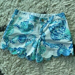 Lilly Pulitzer Blue White sz 0 Shorts